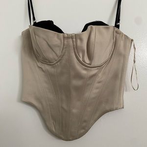 Tan corset top from House of Cb